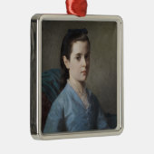 女の子のエレガントポートレート(by Leloir) メタルオーナメント (右)