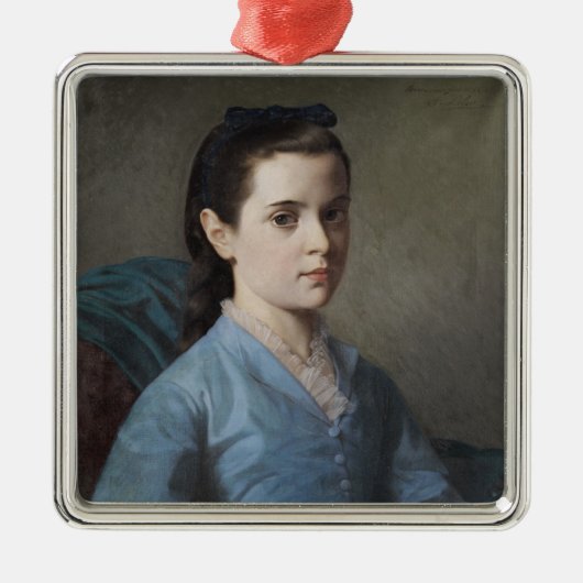 女の子のエレガントポートレート(by Leloir) メタルオーナメント (正面)