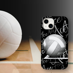 女の子のエースサーグレーバレーボールと文字パターン Case-Mate iPhone 14ケース