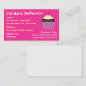 女の子のカップケーキのお母さんカード コーリングカード (正面/裏面)