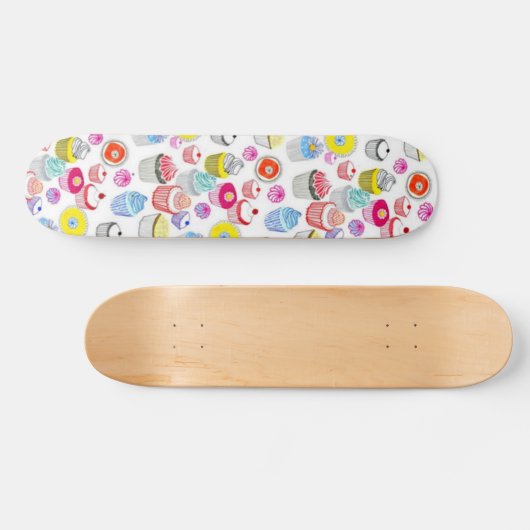 女の子のカップケーキの驚きのデッキ スケートボード (横)