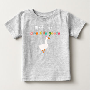 女の子のカラフルでかわいいワンシリ―ゴ―ス 1歳の誕生日 ベビーTシャツ