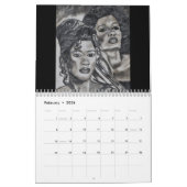 女の子のカレンダーがあることの芸術 カレンダー (2月 2026)