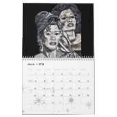 女の子のカレンダーである芸術 カレンダー (3月 2026)