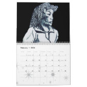 女の子のカレンダーである芸術 カレンダー (2月 2026)