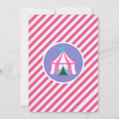 女の子のカーニバルのサーカスの動物のベビーシャワーの招待 招待状 (裏面)