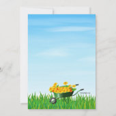 女の子のガーデニングパーティー招待状 招待状 (裏面)