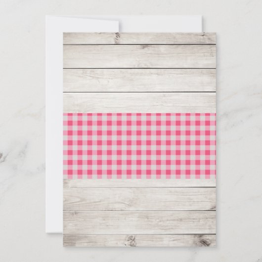 女の子のキャンプの誕生日の招待 招待状 (裏面)