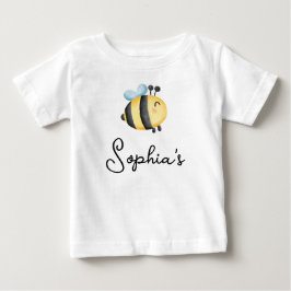 女の子のキュートなサマー ファースト ビー デイ 1歳の誕生日 ベビーTシャツ