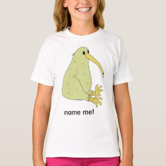 女の子のキーウィの鳥の信号器のTシャツ Tシャツ