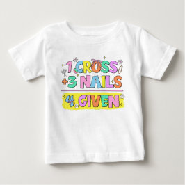 女の子のクリスチャンイースター ジーザス ベビーTシャツ
