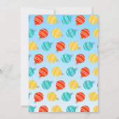 女の子のクリスマス誕生日パーティーの招待 招待状 (裏面)