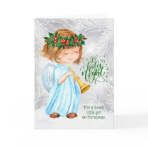 女の子のクリスマス・エンジェル・ガールとパインズ