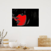 女の子のクールプリントバージョン2 ポスター (キッチン)