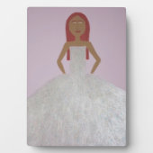 女の子のグリッタードレスプラーク フォトプラーク (正面)