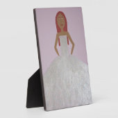 女の子のグリッタードレスプラーク フォトプラーク (側面)