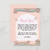 女の子のグルービー サンクスカード サンキューカード (正面/裏面)
