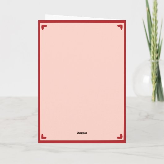 女の子のゲイカップル写真バレンタインデーロマンチック カード (裏面)