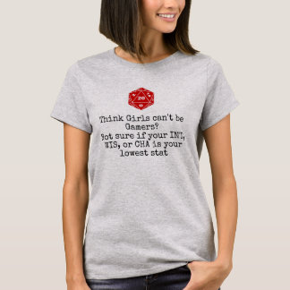 女の子のゲーマー最も低いStat Tシャツ