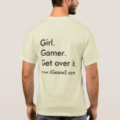女の子のゲーマー Tシャツ (裏面)