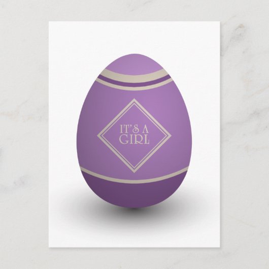 女の子のコウノトリ卵だ 案内ポストカード (正面)