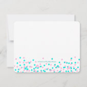 女の子のコンフェッティ 誕生日お知らせ 案内状 (裏面)