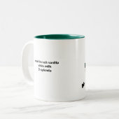 女の子のコーヒー、人のトラック ツートーンマグカップ (正面左)