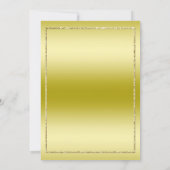 女の子のゴールドステレオ クインセアニェラ 誕生日パーティー 招待状 (裏面)