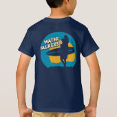 女の子のサイズ: 大きい背部ロゴ-前部小型のロゴ Tシャツ (裏面)