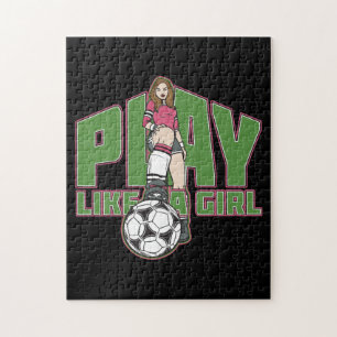 女の子のサッカーのような演劇 ジグソーパズル