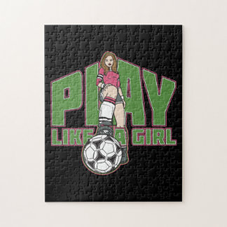 女の子のサッカーのような演劇 ジグソーパズル