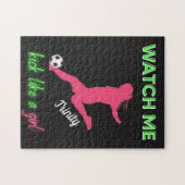 女の子のサッカーのように私を蹴るのを見る   ジグソーパズル (横)