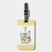 女の子のサッカーのゴールの看守のTシャツおよびギフト ラゲッジタグ (正面縦)