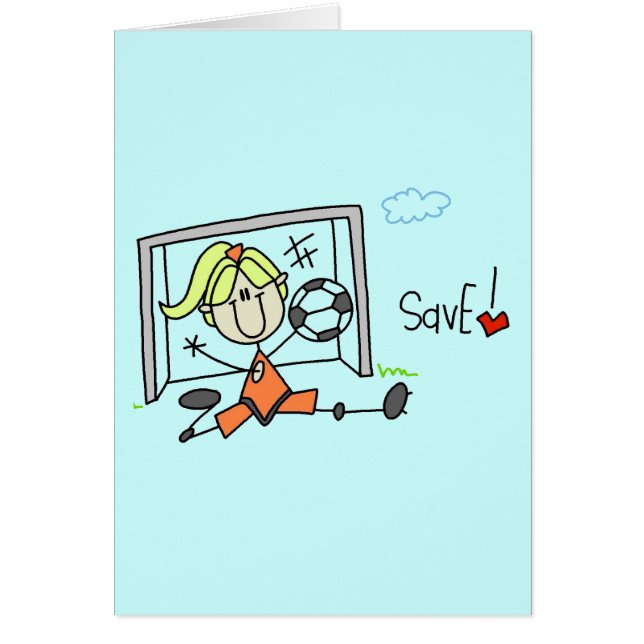 女の子のサッカーのゴールキーパーのTシャツおよびギフト (正面)