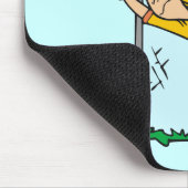 女の子のサッカーのゴールキーパーのTシャツおよびギフト マウスパッド (コーナー)