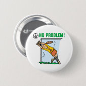 女の子のサッカーのゴールキーパーのTシャツおよびギフト 缶バッジ (正面&裏面)