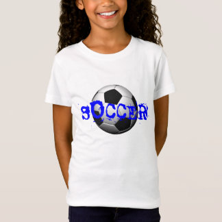 女の子のサッカーのティー Tシャツ