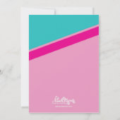 女の子のサッカーのテーマのバースデーパーティ招待状 招待状 (裏面)