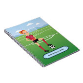 女の子のサッカーの練習のノート ノートブック (右側)