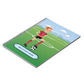 女の子のサッカーの練習のノート ノートブック (左側)