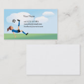 女の子のサッカーの蹴りのテレホンカード コーリングカード (正面/裏面)