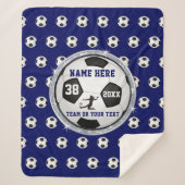 女の子のサッカー毛布のための最も最高のなサッカーのギフト シェルパブランケット (正面)