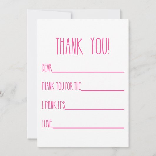 女の子のサンキューカード サンキューカード (正面)