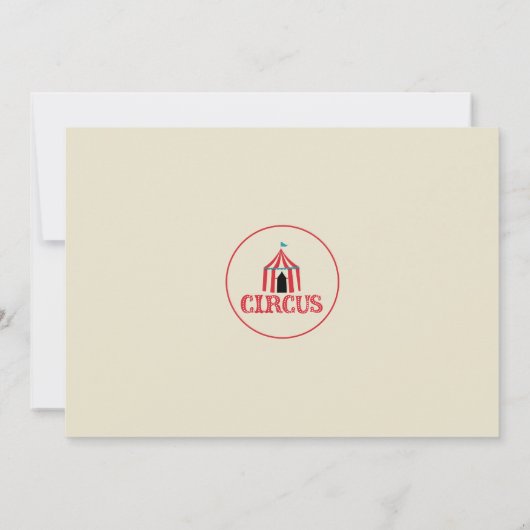 女の子のサーカスのチケットの誕生日のパーティの招待状 招待状 (裏面)