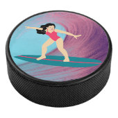 女の子のサーフィン日没。 アイスホッケーパック (3/4)