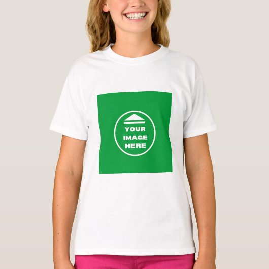 女の子のシャツ – パーソナライズされた - – イメージの追加/文字 Tシャツ (正面)