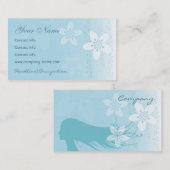 女の子のシルエットシリーズ 名刺 (正面/裏面)