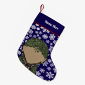 女の子のシルエット クリスマスストッキング (正面 (吊り時))