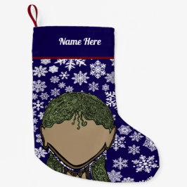 女の子のシルエット クリスマスストッキング