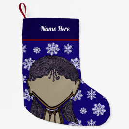 女の子のシルエット クリスマスストッキング